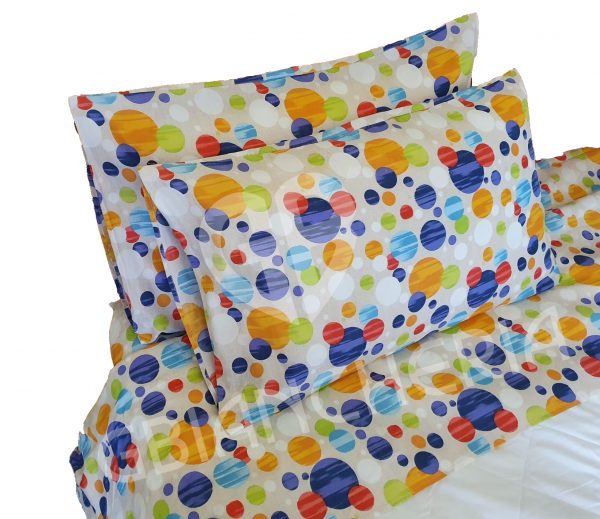 COMPLETO LETTO POIS MULTICOLOR MICROFIBRA