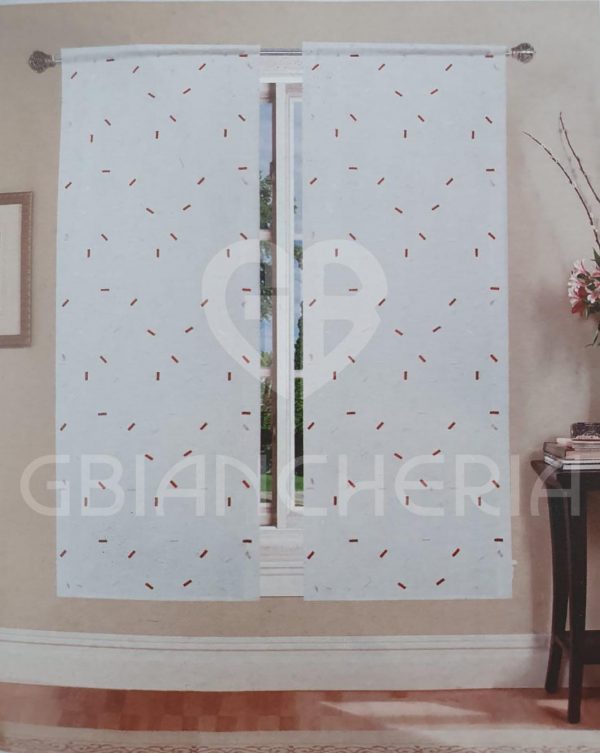 TENDE ISABEL RICAMO ROSSO MISURA 60x150