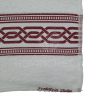 SALVIETTE BAGNO GRECA BIANCO BORDEAUX - immagine 2