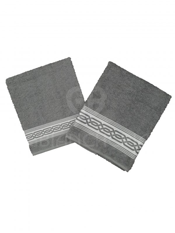 SALVIETTE BAGNO GRECA GRIGIO
