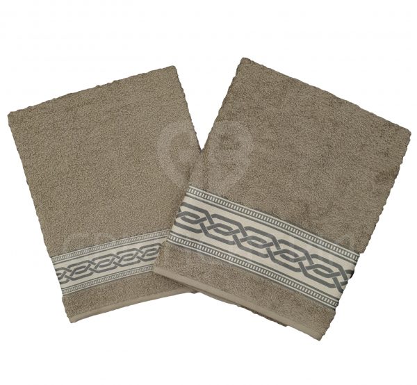 SALVIETTE BAGNO GRECA TORTORA