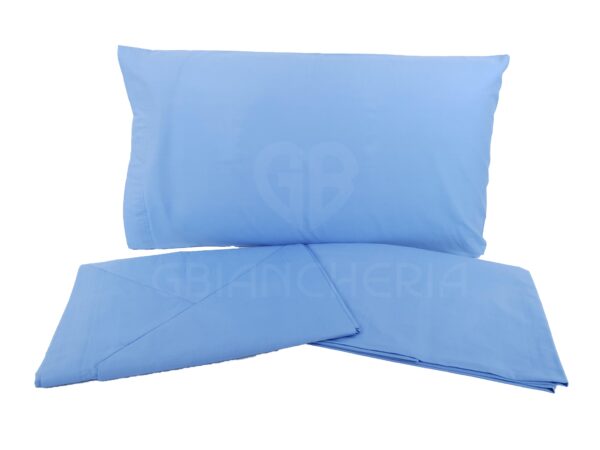 COMPLETO LETTO AZZURRO IN COTONE