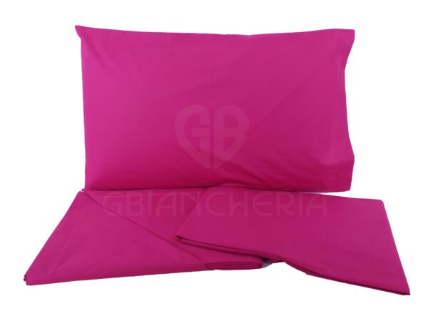 COMPLETO LETTO FUXIA IN COTONE
