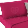 COMPLETO LETTO FUXIA IN COTONE - immagine 2