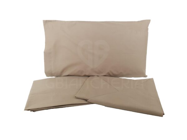 COMPLETO LETTO TORTORA IN COTONE