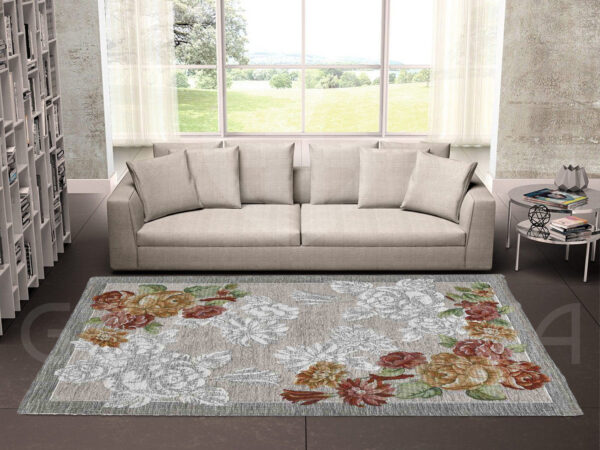 TAPPETO BLOOM GRIGIO ANTISCIVOLO
