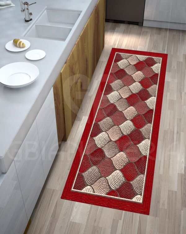 TAPPETO OPALE ROSSO ANTISCIVOLO