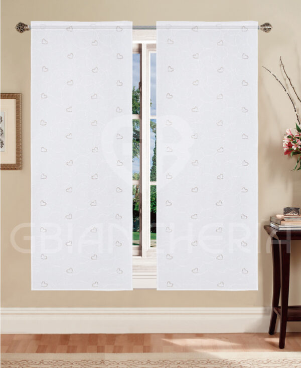 TENDE KIRA RICAMO CUORE BEIGE