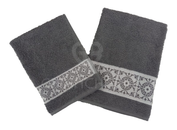 SALVIETTE BAGNO CERCHIO GRIGIO