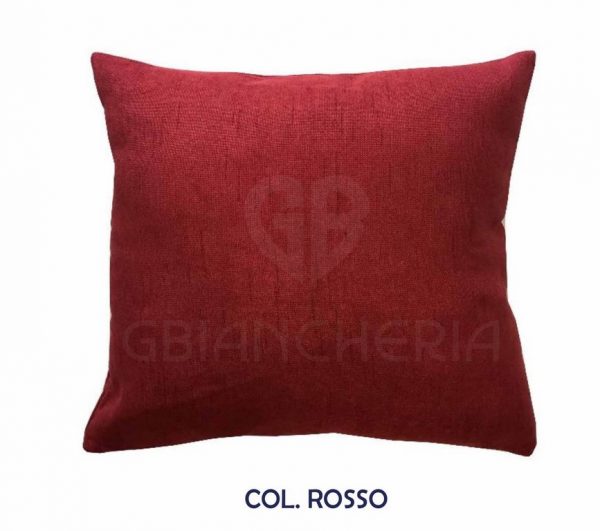 CUSCINO EFFETTO CANAPA ROSSO 50X50