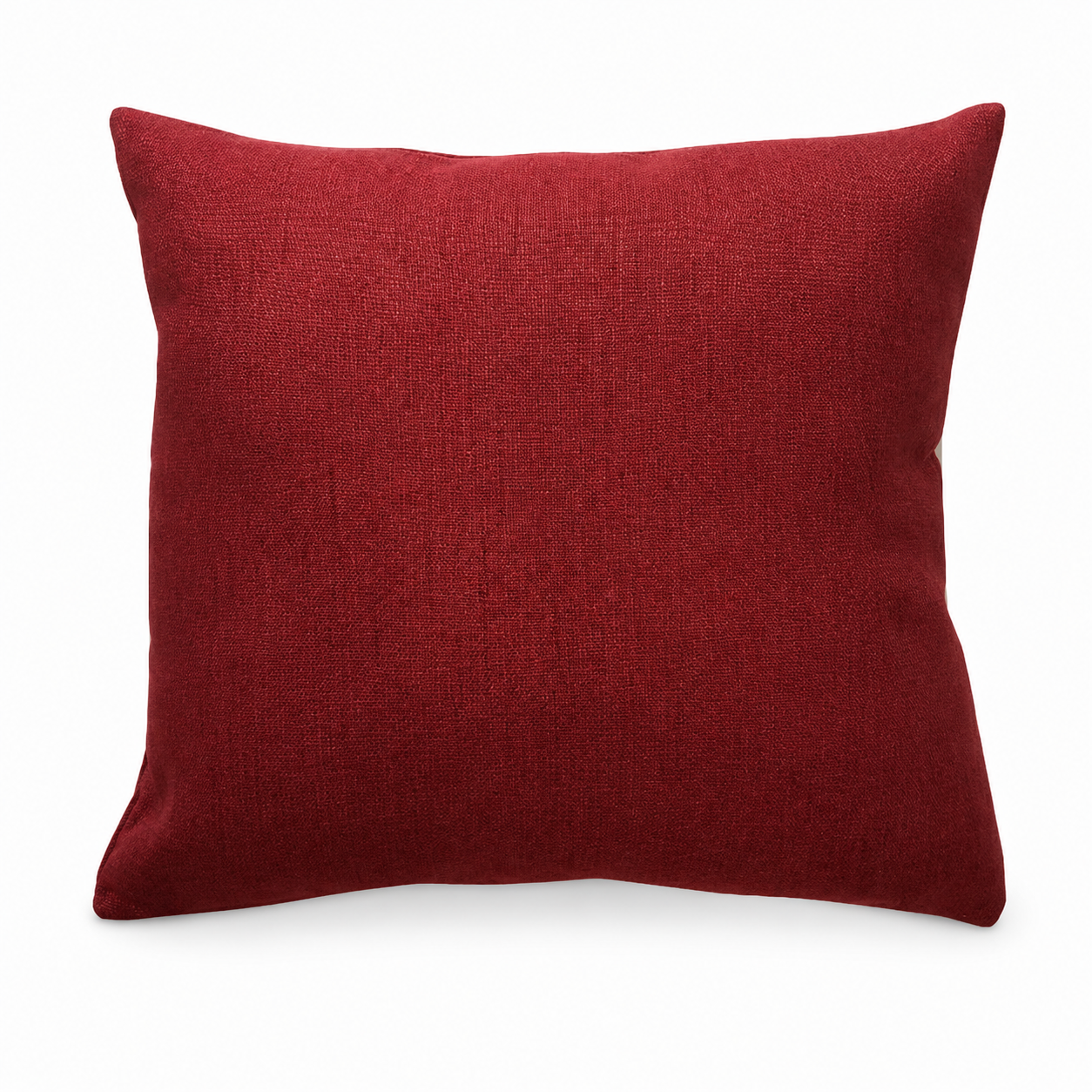 CUSCINO EFFETTO CANAPA ROSSO 50X50