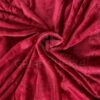 PLAID MORBIDOSO CORAL MICROFIBRA TINTA UNITA BORDEAUX - immagine 2
