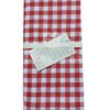 TOVAGLIA IN COTONE QUADRETTO ROSSO TINTO IN FILO - immagine 2