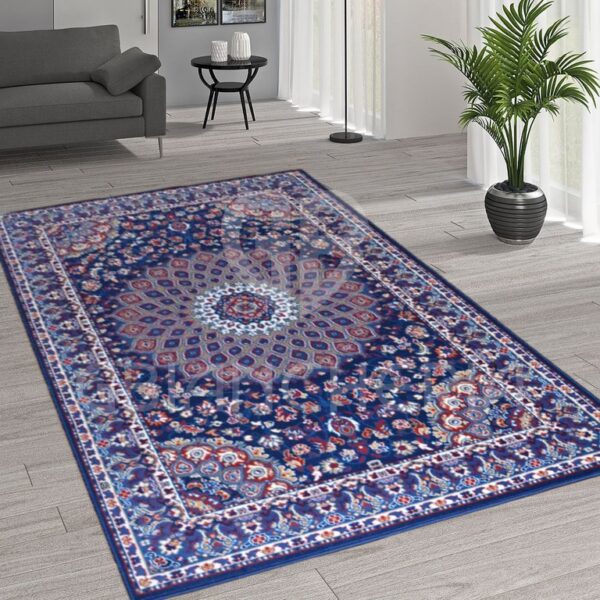TAPPETO MOTIVO PERSIANO ROYAL SHIRAZ BLU