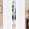 COPPIA TENDE ARIANNA CON RICAMO AJOUR E FOGLIE BEIGE - immagine 2