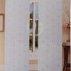 COPPIA TENDE ASTRID RICAMATA CON FOGLIE BIANCO - immagine 2