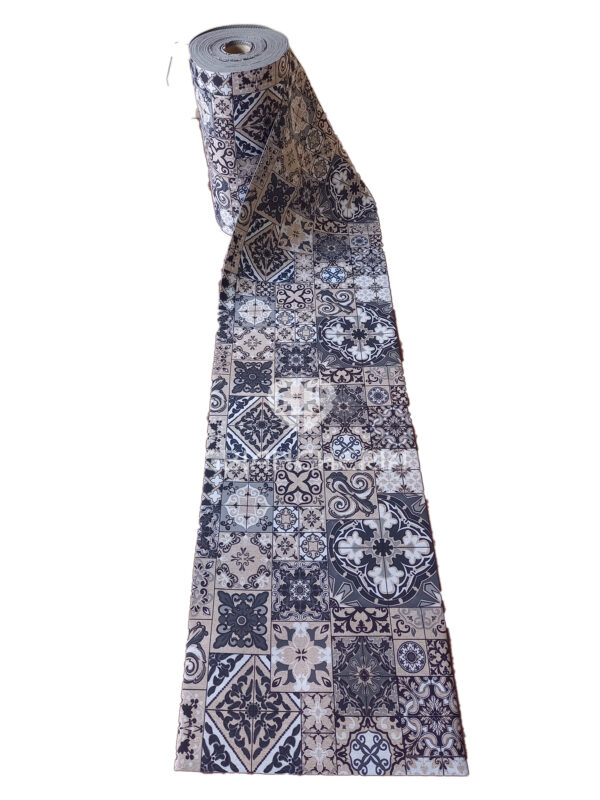 TAPPETO GOMMATO MAIOLICA GRIGIO