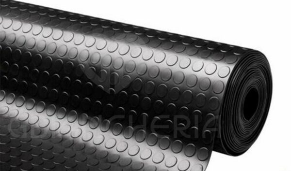 PAVIMENTO TAPPETO BOLLATO PVC NERO