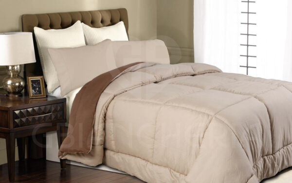 PIUMONE MARRONE BEIGE DOUBLE FACE