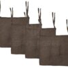 CUSCINI SEDIE TINTA UNITA MARRONE - immagine 2