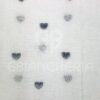 COPPIA TENDE ARIANNA CON RICAMO AJOUR E CUORI GRIGIO - immagine 3