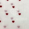 COPPIA TENDE ARIANNA CON RICAMO AJOUR E CUORI ROSSI - immagine 3