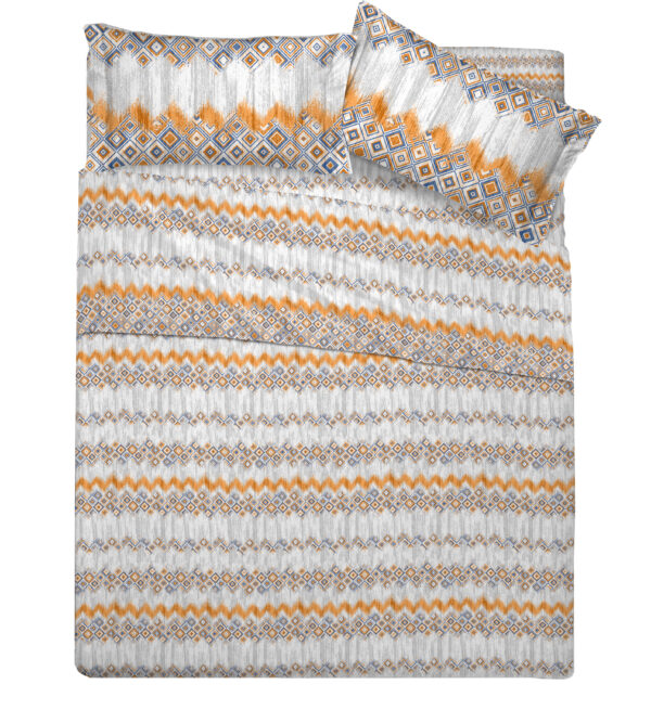 COMPLETO LETTO GEOMETRICO ARANCIO
