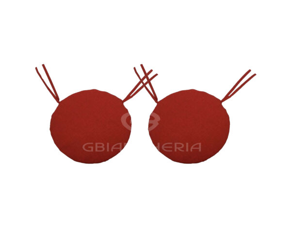 CUSCINI SEDIE ROTONDI TINTA UNITA ROSSO