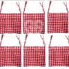 CUSCINI SEDIE VICHY ROSSO - immagine 3