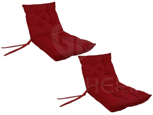 CUSCINI SEDIE CON SCHIENALE ROSSO
