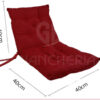 CUSCINI SEDIE CON SCHIENALE ROSSO - immagine 2