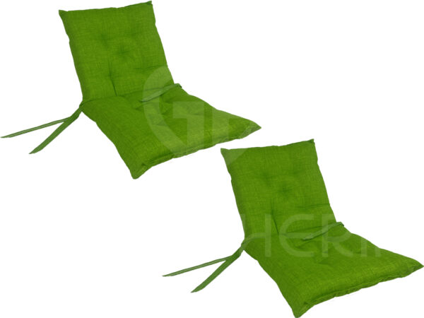 CUSCINI SEDIE CON SCHIENALE VERDE