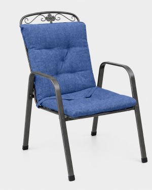 CUSCINI SEDIE CON SCHIENALE BLU