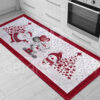 TAPPETO NATALIZIO BABBO NATALE ANTISCIVOLO ROSSO - immagine 3