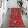 TAPPETO NATALIZIO FIOCCO DI NEVE ROSSO - immagine 5