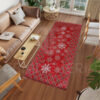 TAPPETO NATALIZIO FIOCCO DI NEVE ROSSO - immagine 6