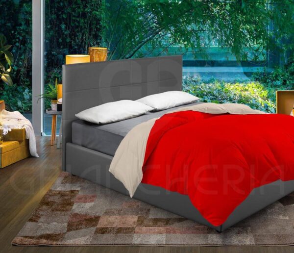 PIUMINO LETTO INVERNALE DOUBLE FACE PANNA BORDEAUX