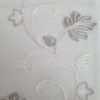 COPPIA TENDE MIRIAM RICAMO FIORI GRIGIO BIANCO - immagine 2