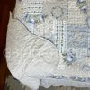 COPRILETTO TRAPUNTATO DOUBLE FACE FLEUR AZZURRO - immagine 2