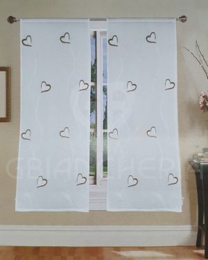 TENDE CUORE RICAMATO TORTORA