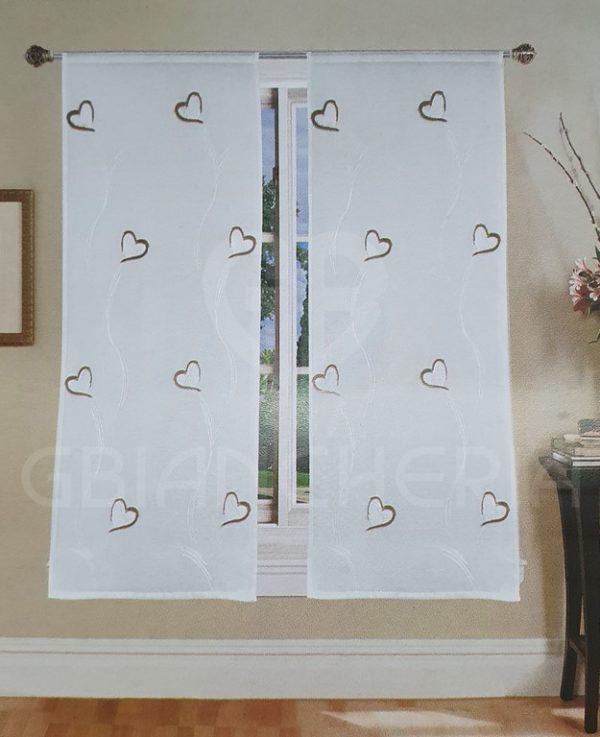 TENDE CUORE RICAMATO TORTORA