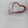 TENDAGGIO TENDA CUORE RICAMATO ROSSO - immagine 3