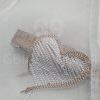 TENDAGGIO TENDA CUORE RICAMATO TORTORA - immagine 3