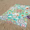 TELO MARE PAREO STAMPATO MANDALA VERDE - immagine 2