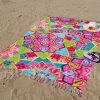 TELO MARE PAREO STAMPATO MANDALA FUXIA - immagine 2