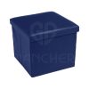 POUF CONTENITORE QUADRATO IMBOTTITO BLU - immagine 2
