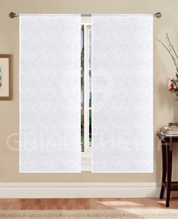 COPPIA TENDE KIRA RICAMO BEIGE