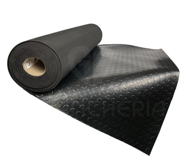 PAVIMENTO TAPPETO BOLLATO GOMMA NERO