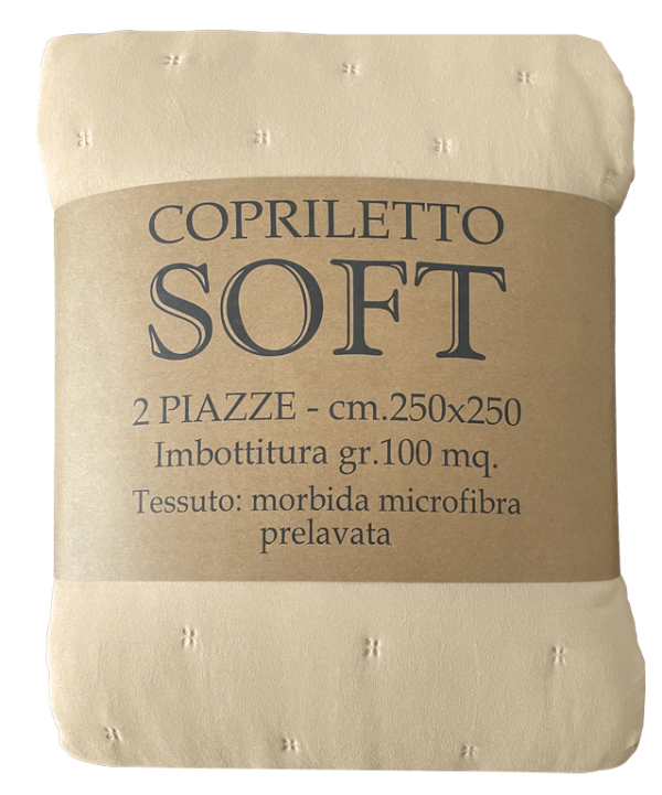 COPRILETTO TRAPUNTATO SOFT BEIGE