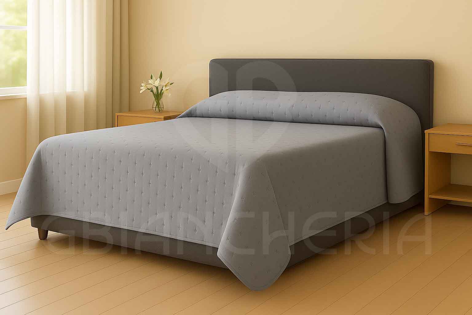 COPRILETTO TRAPUNTATO SOFT GRIGIO